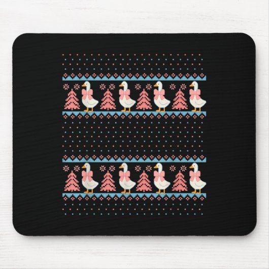 Tapis De Souris Christmas Rch Goose Ugly Sweater Pajama Xmas Tree (Devant)