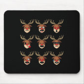 Tapis De Souris Christmas Reindeer fait face à Fun Boys Girls Enfa (Devant)