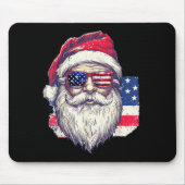 Tapis De Souris Christmas Santa Claus Patriotic Usa Sungles In Jul (Devant)