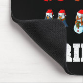 Tapis De Souris Christmas Santa Claus Snowman Reindeer Griddy Grid (Coin)