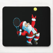 Tapis De Souris Christmas Santa Claus Tennis Game Tennis Racket (Devant)
