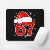 Tapis De Souris Christmas Santa Hat Six Seven 6 7 67 Meme Gen Alph (Avec souris)