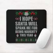 Tapis De Souris Christmas Santa Spank Naughty Ugly Christmas Sweat (Avec souris)