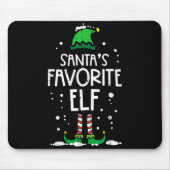 Tapis De Souris Christmas Santas Favorite Elf Xmas Matching Kids M (Devant)