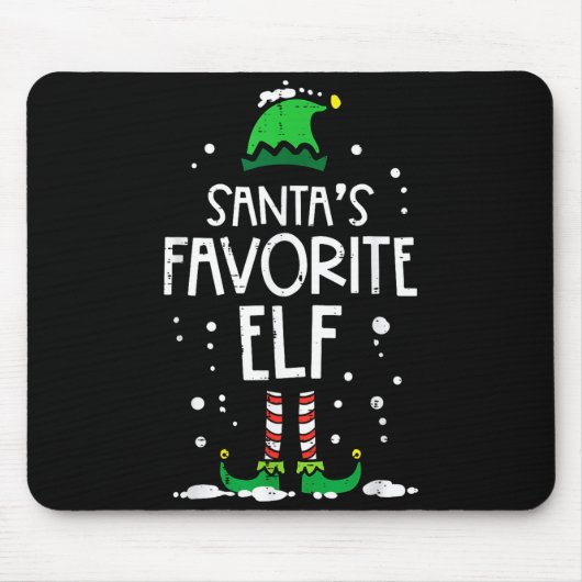 Tapis De Souris Christmas Santas Favorite Elf Xmas Matching Kids M (Devant)