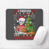 Tapis De Souris Christmas Skeleton I Prefer Halloween Ugly Xmas Gr (Avec souris)
