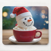 Tapis De Souris Christmas Snowman In Hot Cocoa (Devant)