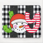 Tapis De Souris Christmas Snowman Joy (Devant)