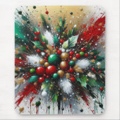Tapis De Souris Christmas Splatter / White Bursts (Devant)