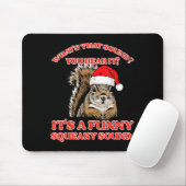 Tapis De Souris Christmas Squirrel Squeaky Sound Funny Xmas Men Wo (Avec souris)