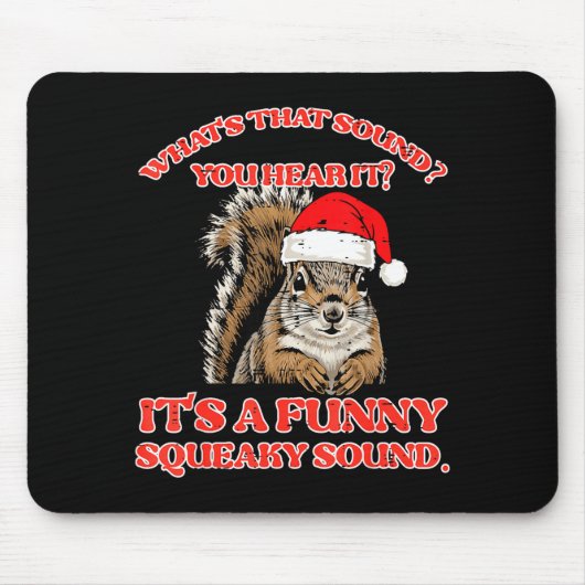 Tapis De Souris Christmas Squirrel Squeaky Sound Funny Xmas Men Wo (Devant)