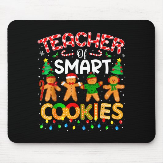 Tapis De Souris Christmas Teacher Of Smart Cookies Funny Cute Ging (Devant)