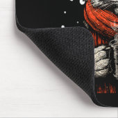 Tapis De Souris Christmas Tiger With Santa Hat Coffee Lover Funny (Coin)