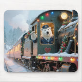 Tapis De Souris Christmas Train With Waving Polar Bear (Devant)