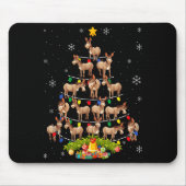 Tapis De Souris Christmas Tree Santa Hat Lights Xmas  (Devant)