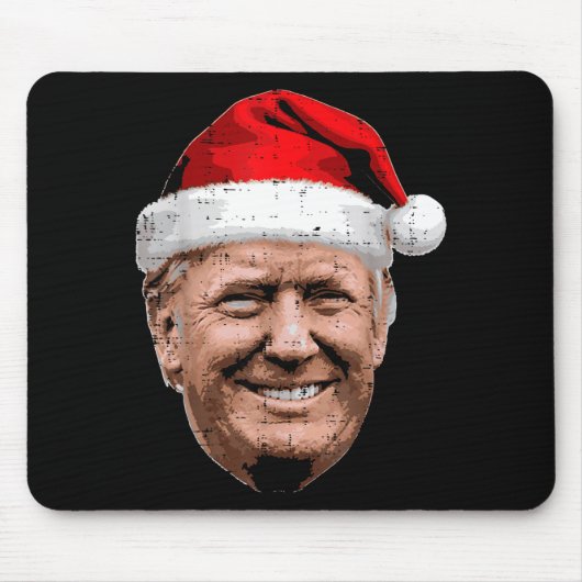 Tapis De Souris Christmas Trump Face Santa Funny Xmas Meme Men Wom (Devant)