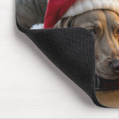 Tapis De Souris Christmas Weimaraner Dog By a Tree (Coin)