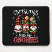Tapis De Souris Christmas With My Gnomies Buffalo Plaid Gnome Fami (Devant)