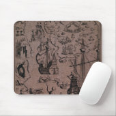 Tapis De Souris Christopher Colombus découvrant les îles (Avec souris)