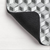Tapis De Souris Chrome 3-d boîtes - gris argent (Coin)