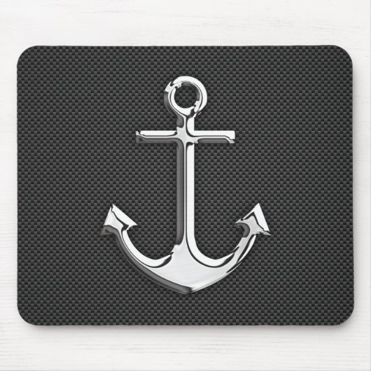 Tapis De Souris Chrome Comme Ancre sur fibre de carbone (Devant)