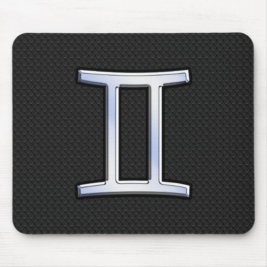 Tapis De Souris Chrome moderne comme Gemini signe Zodiac (Devant)