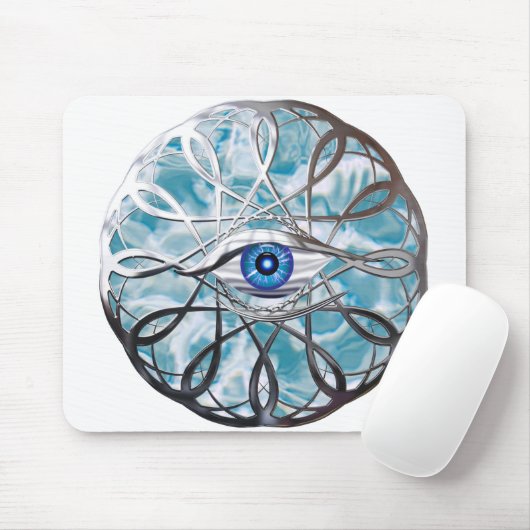 Tapis De Souris Chrome Mystical Eye Design (Avec souris)