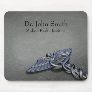 Tapis De Souris Chrome Professionnel Médicale Caduceus - Mousepad
