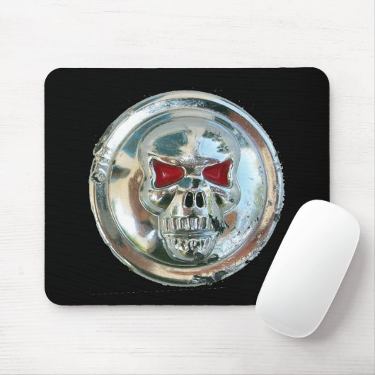 TAPIS DE SOURIS CHROME SKULL (Avec souris)