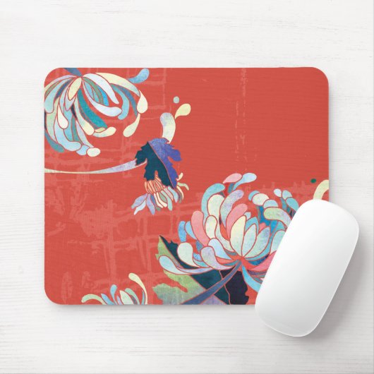 Tapis De Souris Chrysanthème Mousepad (Avec souris)