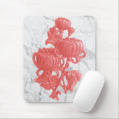 Tapis De Souris Chrysanthème rose (Avec souris)