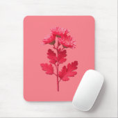 Tapis De Souris Chrysanthème rose  (Avec souris)