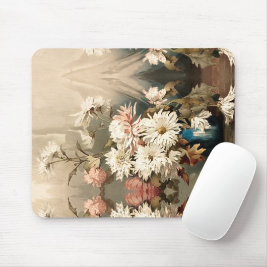 Tapis De Souris Chrysanthèmes, (Avec souris)