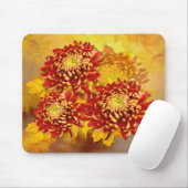 Tapis De Souris Chrysanthèmes d'automne ~ Mousepad (Avec souris)