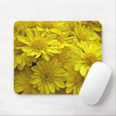 Tapis De Souris Chrysanthèmes jaune soleil (Avec souris)