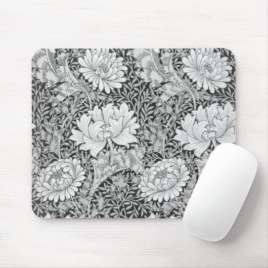 Tapis De Souris Chrysanthemum Gray, William Morris (Avec souris)