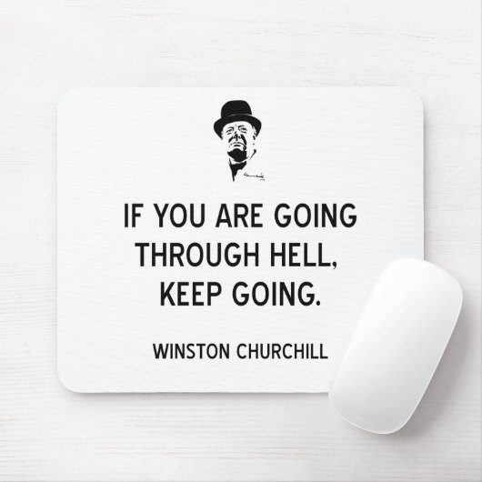 Tapis De Souris Churchill Continue À Traverser Hell-BK (Avec souris)