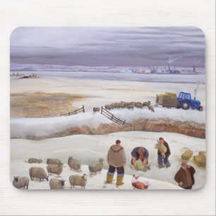 Tapis De Souris Chutes de neige d'hiver