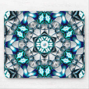 Tapis De Souris Ciel argent ressemblant à de l'acier sablé brossé