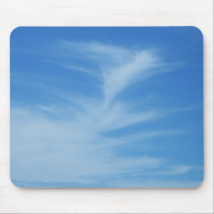 Tapis De Souris Ciel bleu avec nuages blancs Abstrait Nature Photo