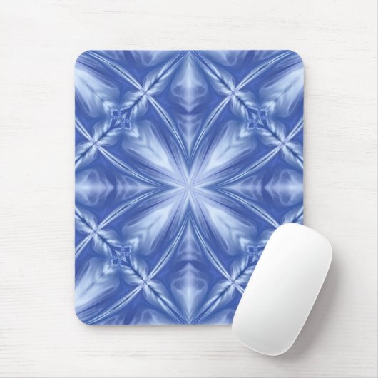 Tapis De Souris Ciel bleu Lait Blanc Nuages Abstrait Motif (Avec souris)