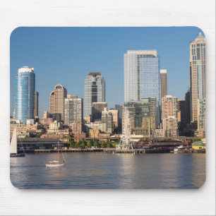 Tapis De Souris Ciel bleu sur le front de mer d'Elliott Bay