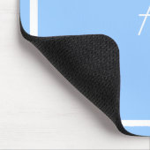 Tapis De Souris Ciel clair pas cher Mousepad bleu avec Monogramme  (Coin)