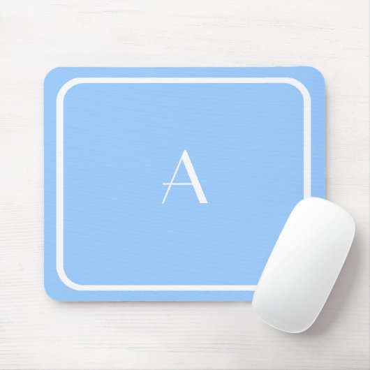 Tapis De Souris Ciel clair pas cher Mousepad bleu avec Monogramme  (Avec souris)
