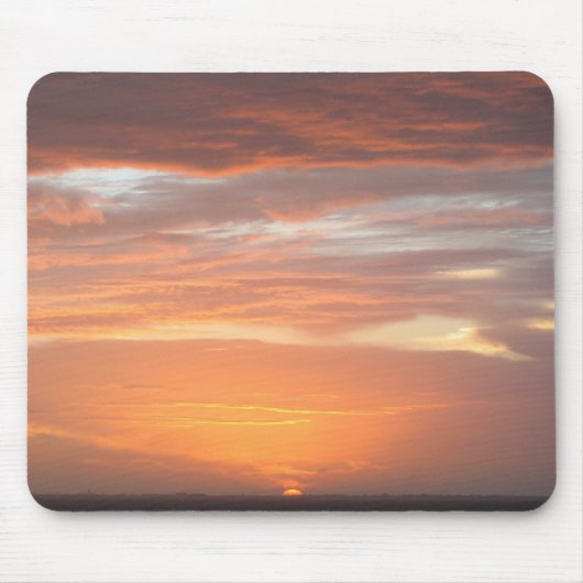 Tapis De Souris Ciel de couleur orange (Devant)