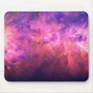 Tapis De Souris Ciel étoilé cosmique violet rose Galaxie Ciel Feu 