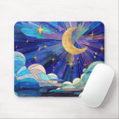 Tapis De Souris Ciel nocturne - Art numérique Mosaic (Avec souris)