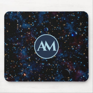 Tapis De Souris Ciel nocturne avec étoiles et planètes personnalis