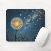 Tapis De Souris ciel nocturne et pandelions (Avec souris)