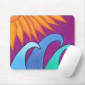 Tapis De Souris Ciel violet au-dessus des vagues -Mousepad (Avec souris)